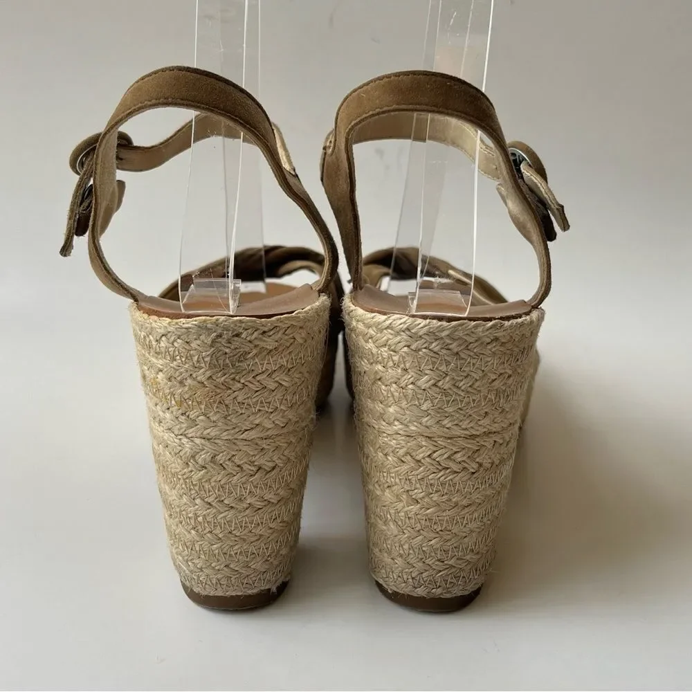 Paul Green Tan Espadrille Platform Sandals - Picture 5 of 10